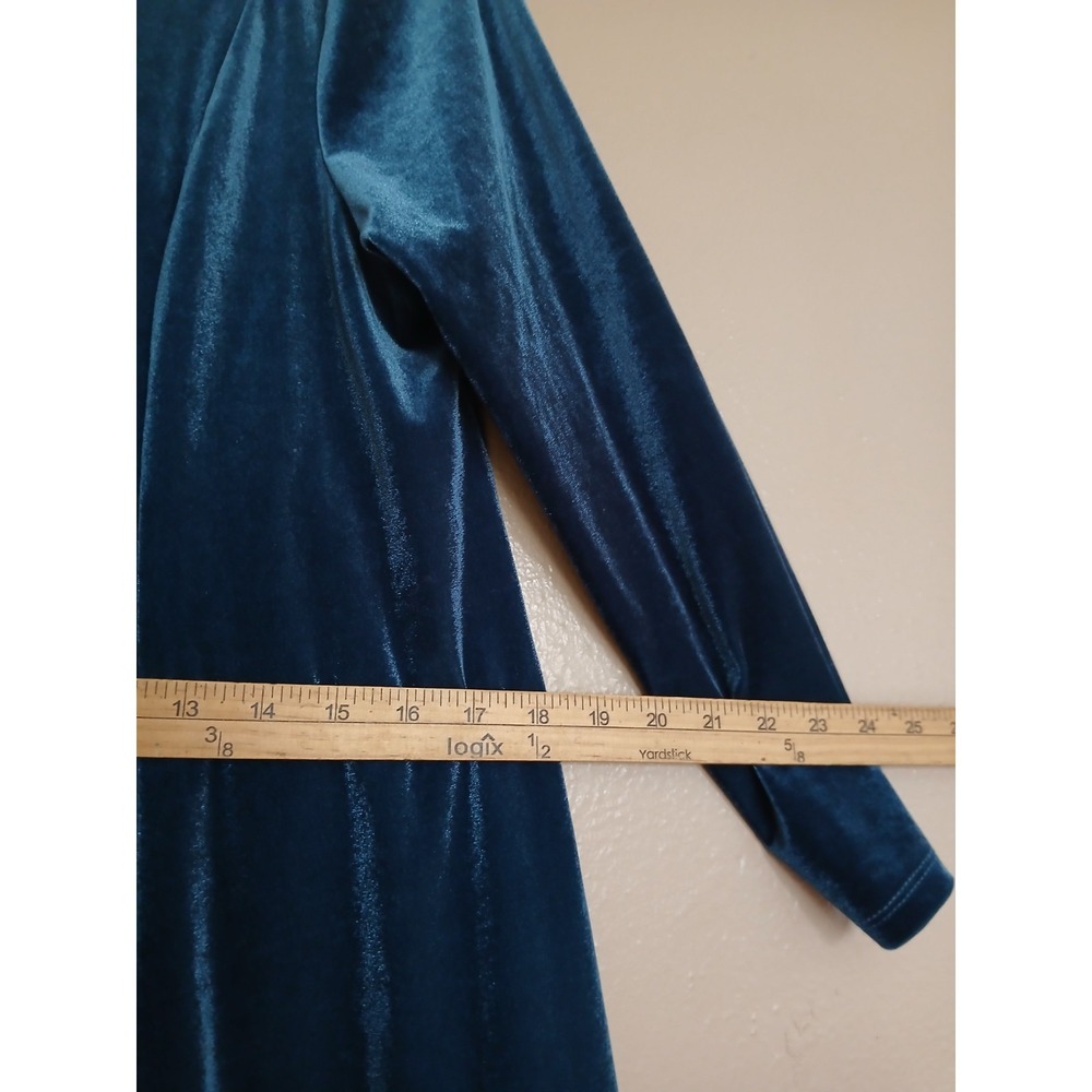 Torrid Dress 1x Velvet Emerald Grunge Goth Whimsigoth Retro Stretch Jersey - Picture 8 of 15